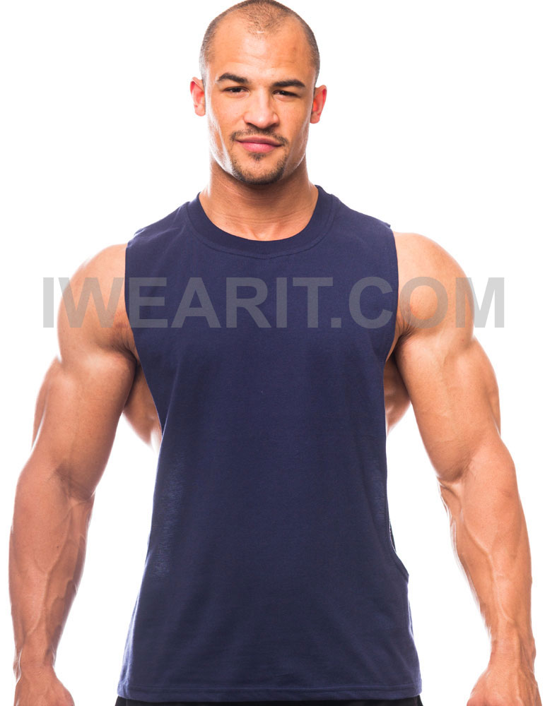 M100 Muscle-Cut Workout Crew Neck T-Shirt with Open Sides