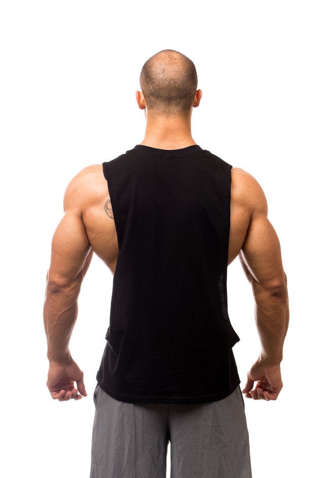 M100 Muscle-Cut Workout Crew Neck T-Shirt with Open Sides